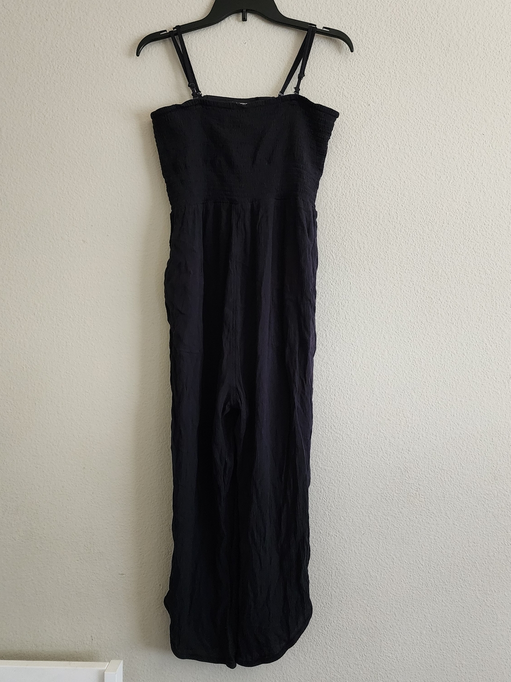 prAna Black Convertible Strapless Jumpsuit with Pockets Size Large